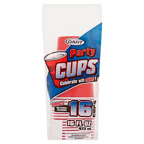 Dart 16 fl oz Party Cups, 16 count