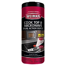Weiman Cook Top & Microwave Dual Action Wipes, 30 count
