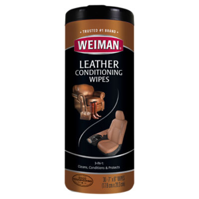 Weiman Leather Conditioning Wipes, 30 count, 30 Each