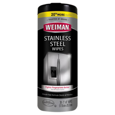 Weiman Stainless Steel Wipes, 30 count