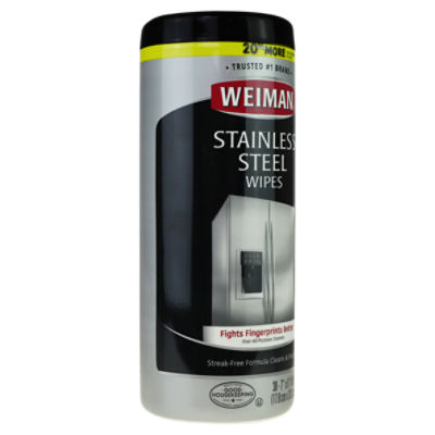 Weiman Stainless Steel Wipes, 30 count