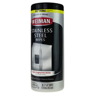 Weiman Stainless Steel Wipes, 30 count