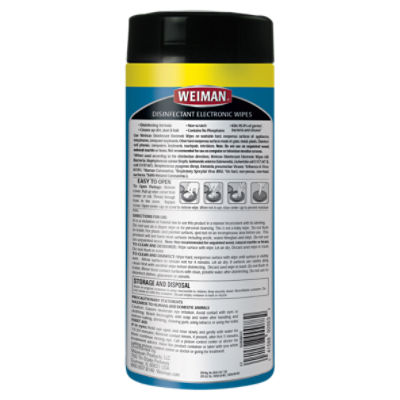 Weiman Disinfectant Electronic Wipes, 30 count, 6.1 oz