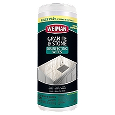 Weiman Spring Garden Scent Granite & Stone Disinfecting Wipes, 30 count, 6.1 oz