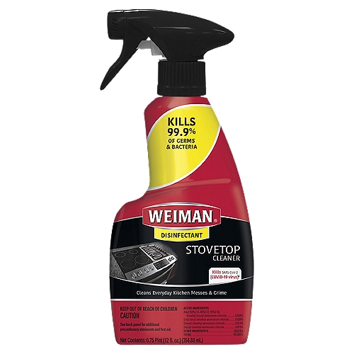 Weiman Disinfectant Stovetop Cleaner, 12 fl oz