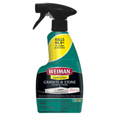 Weiman Granite & Stone Clean & Shine Citrus Scent Disinfectant, 12 fl oz