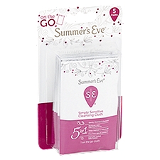 Summer's Eve Cleansing Cloth Simply Sensitive, 5 Each