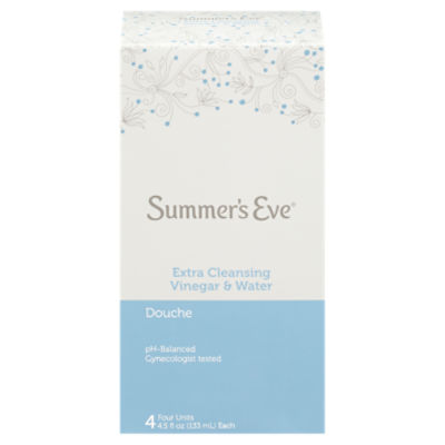 Summer's Eve Extra Cleansing Vinegar & Water Douche, 4.5 fl oz, 4 count