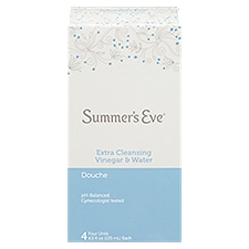 Summer's Eve Extra Cleansing Vinegar & Water Douche, 4.5 fl oz, 4 count, 18 Fluid ounce