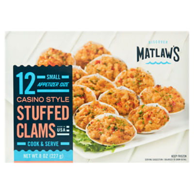 Matlaw's Casino Style Small Stuffed Clams, 12 count, 8 oz