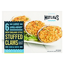 Matlaw's New England Style Large, Stuffed Clams, 11 Ounce
