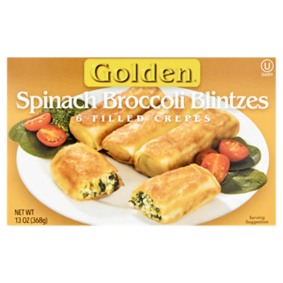 Golden Filled Crepes Spinach Broccoli Blintzes, 6 count, 13 oz, 13 Ounce