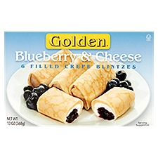Golden Blueberry & Cheese Filled Crepe Blintzes, 6 count, 13 oz