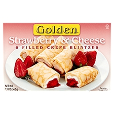 Golden Strawberry & Cheese Filled Crepe Blintzes, 6 count, 13 oz