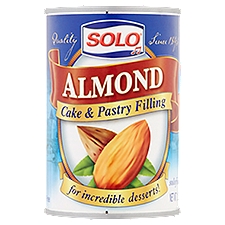 Solo Cake & Pastry Filling, Almond, 12.5 Ounce
