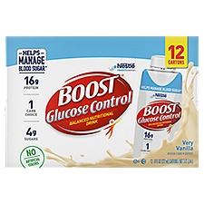 Boost Glucose Control Very Vanilla Balanced Nutritional Drink, 96 Fluid ounce