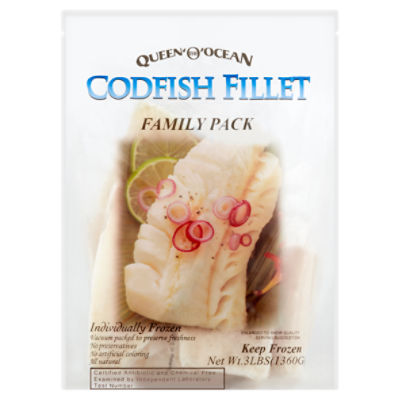 Queen ‘O' The Ocean Codfish Fillet Family Pack, 3 lbs