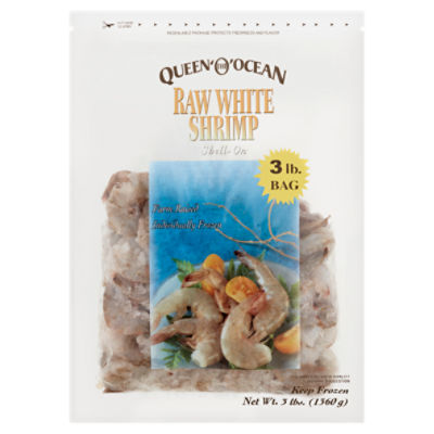 Queen ‘O' The Ocean Raw White Shrimp, 3 lbs
