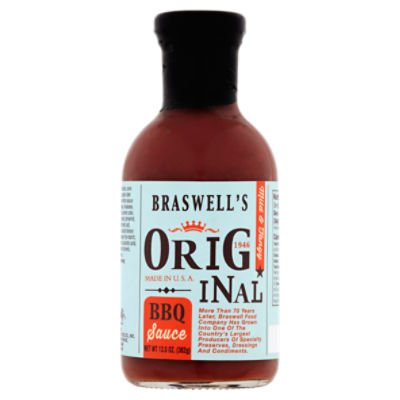 Braswell's Mild & Tangy Original BBQ Sauce, 13.5 oz