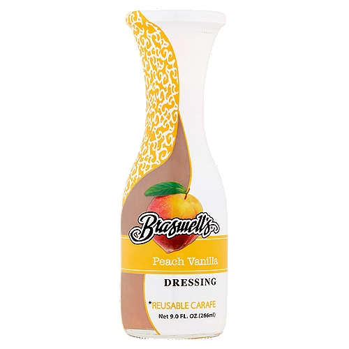 Braswell's Peach Vanilla Dressing, 9.0 fl oz
Our carefully selected Fay Alberta peaches and pure natural vanilla are skillfully blended to give you a taste experience that will exceed your high expectations.