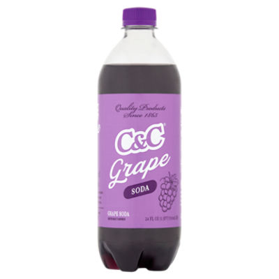 C&C Grape Soda, 24 fl oz