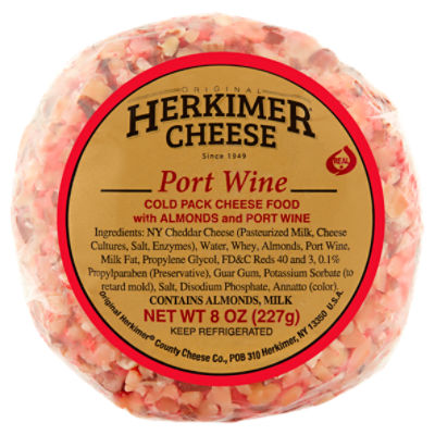 Original Herkimer Cheese Port Wine Cheese Ball, 8 oz