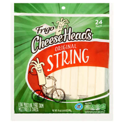 Frigo Cheese Heads Original String Mozzarella Cheese, 24 count, 24 oz, 24 Ounce