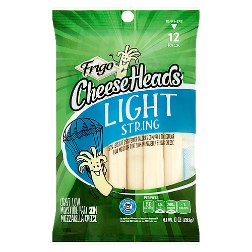 Frigo Cheese Heads Light String Cheese, 12 count, 10 oz