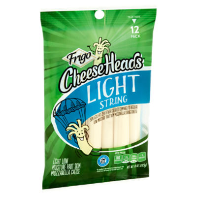 Frigo Cheese Heads Light String Cheese, 12 count, 10 oz