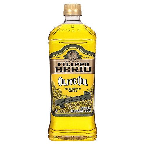 Filippo Berio Olive Oil, 50.7 fl oz
Perfectly balanced with a mild flavor, this classic olive oil is an ideal choice for basting grilled or roasted chicken, fish, and vegetables. It's also a delightful foundation for milder dressings and sauces.

Olive oil composed of refined olive oils & virgin olive oils.