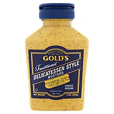 Gold's Mustard, Traditional Coarse Ground Delicatessen Style, 10 Ounce