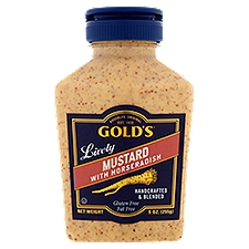 Gold's Mustard, Lively with Horseradish, 10 Ounce