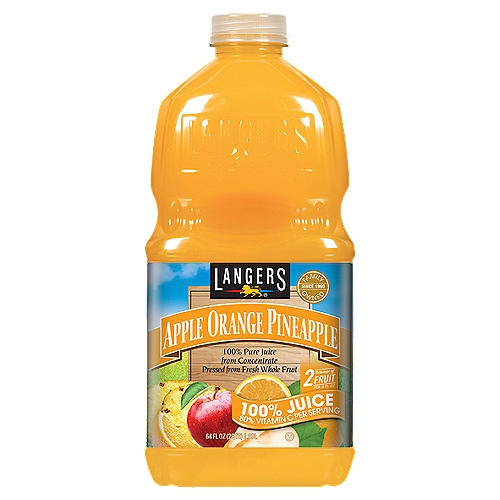 Langers Apple Orange Pineapple 100% Pure Juice, 64 fl oz