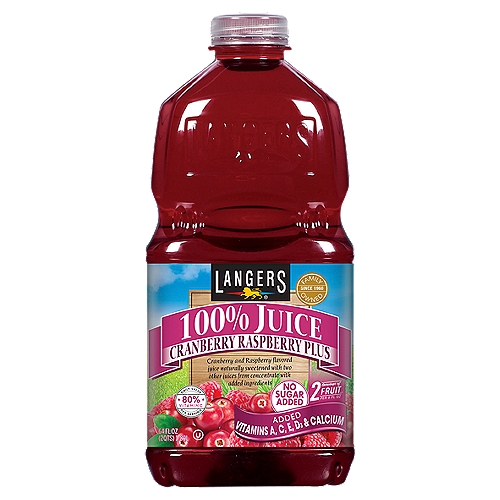 Langers Cranberry Raspberry Plus 100% Juice, 64 fl oz