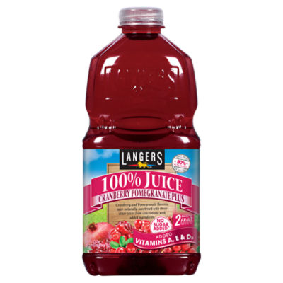 Langers Cranberry Pomegranate Plus 100% Juice, 64 fl oz, 64 Fluid ounce