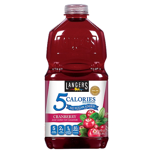 Langers 5 Calories Cranberry Juice Cocktail, 64 fl oz
Cranberry Juice Cocktail from Concentrate