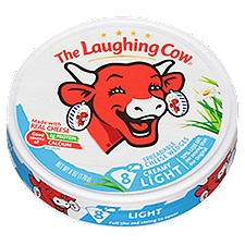The Laughing Cow Creamy Swiss Light, Spreadable Cheese Wedges, 6 Ounce