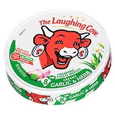 The Laughing Cow Creamy Swiss Garlic & Herb, Spreadable Cheese Wedges, 6 Ounce