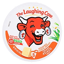 The Laughing Cow Creamy Asiago Spreadable Wedges, Cheese, 6 Ounce