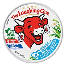 The Laughing Cow Creamy Light Spreadable Cheese Wedges, 8 count, 5.4 oz