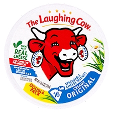 The Laughing Cow Creamy Original Spreadable Cheese Wedges Double Pack, 10.9 oz, 16 count