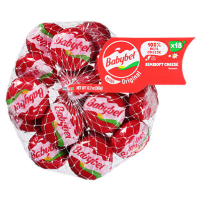 Babybel Original Mini Semisoft Cheese, 18 count, 12.7 oz