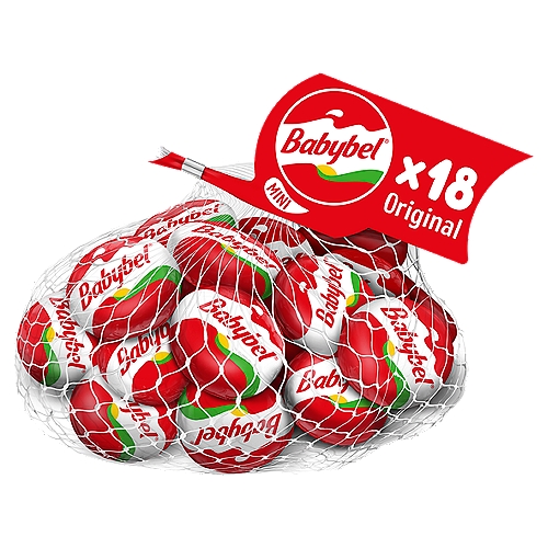 Babybel Original Mini Semisoft Cheese, 18 count, 12.7 oz
No Artificial Growth Hormones*
*No significant difference has been shown between milk derived from rBST-treated and non-rBST treated cows.