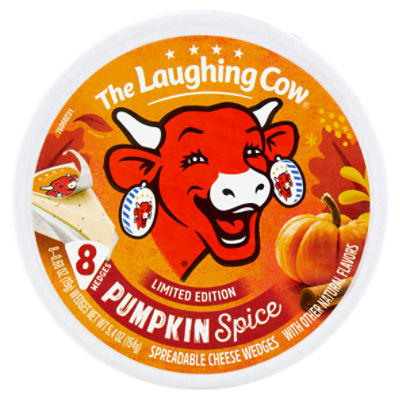 The Laughing Cow Pumpkin Spice Spreadable Cheese Wedges Limited Edition, 0.68 oz, 8 count