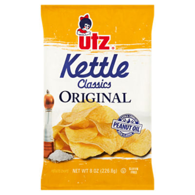 Utz Kettle Classics Original Potato Chips, 8 oz