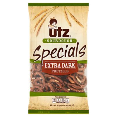 Utz Sourdough Specials Extra Dark Pretzels, 16 oz