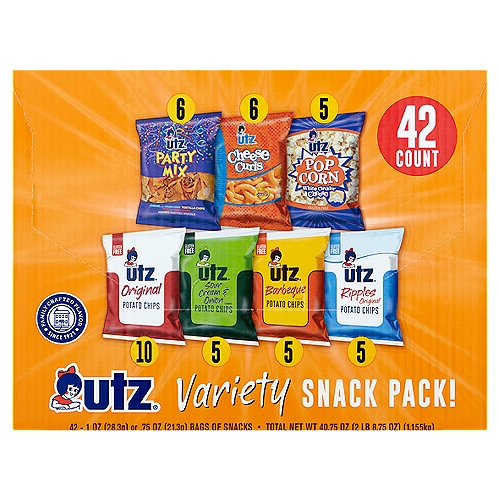 Utz Variety Snack Pack, 1 oz, 42 count