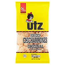 Utz Fried Pork Rinds, Chicharrones Original, 3 Ounce