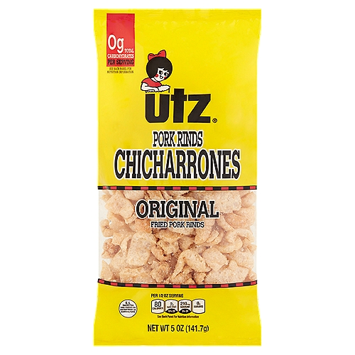 Utz Chicharrones Original Fried Pork Rinds, 5 oz