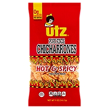 Utz Chicharrones Hot & Spicy, Fried Pork Rinds, 5 Ounce